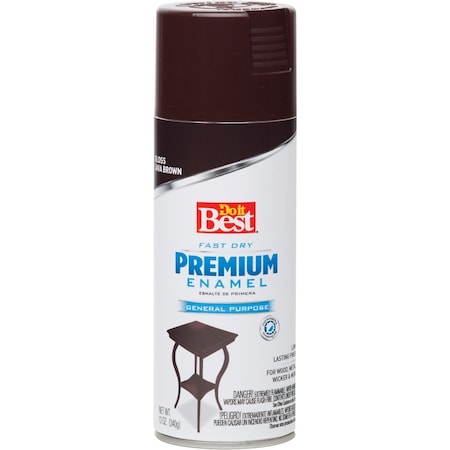 All-Source Premium Enamel 12 Oz. Gloss Spray Paint, Java Brown 203468D